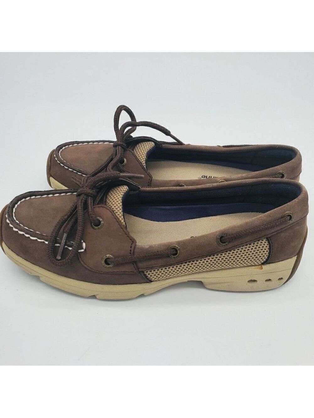 sperry West Marine Performance Low Boat Shoes Brown Leather Size 6.5 M - Picture 6 of 8